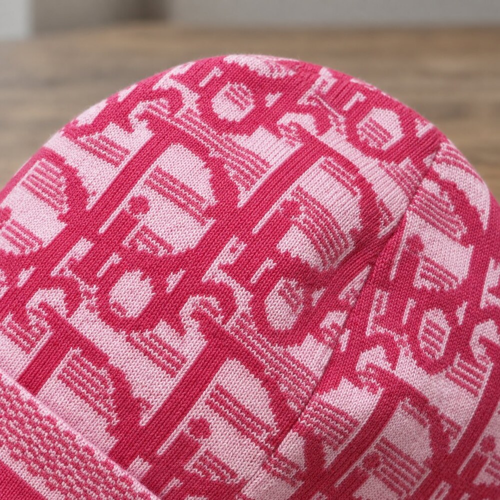 Dior Pink Oblique Knit Beanie - Picture 6 of 6